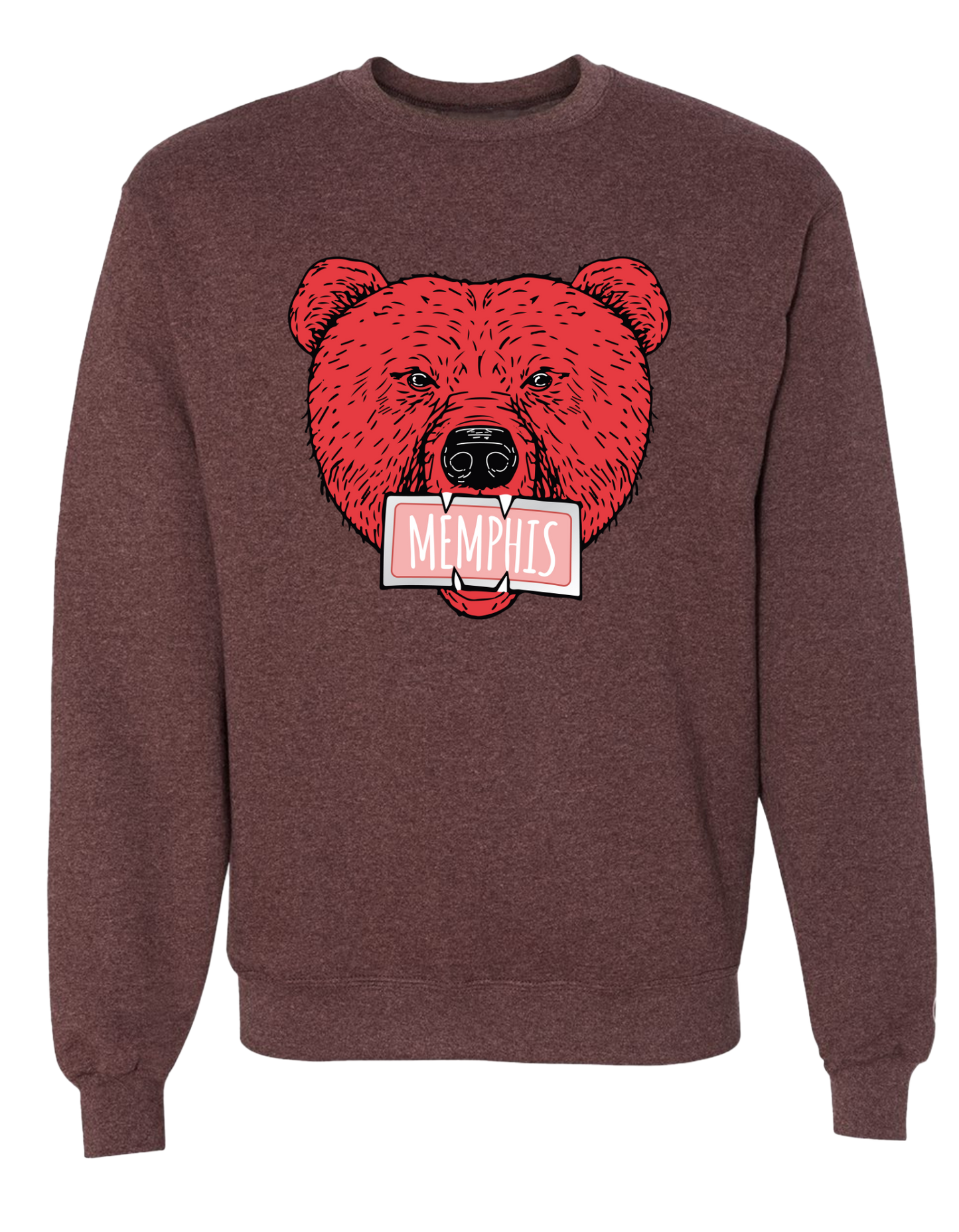 The Grizz Bear Crew - Maroon Heather