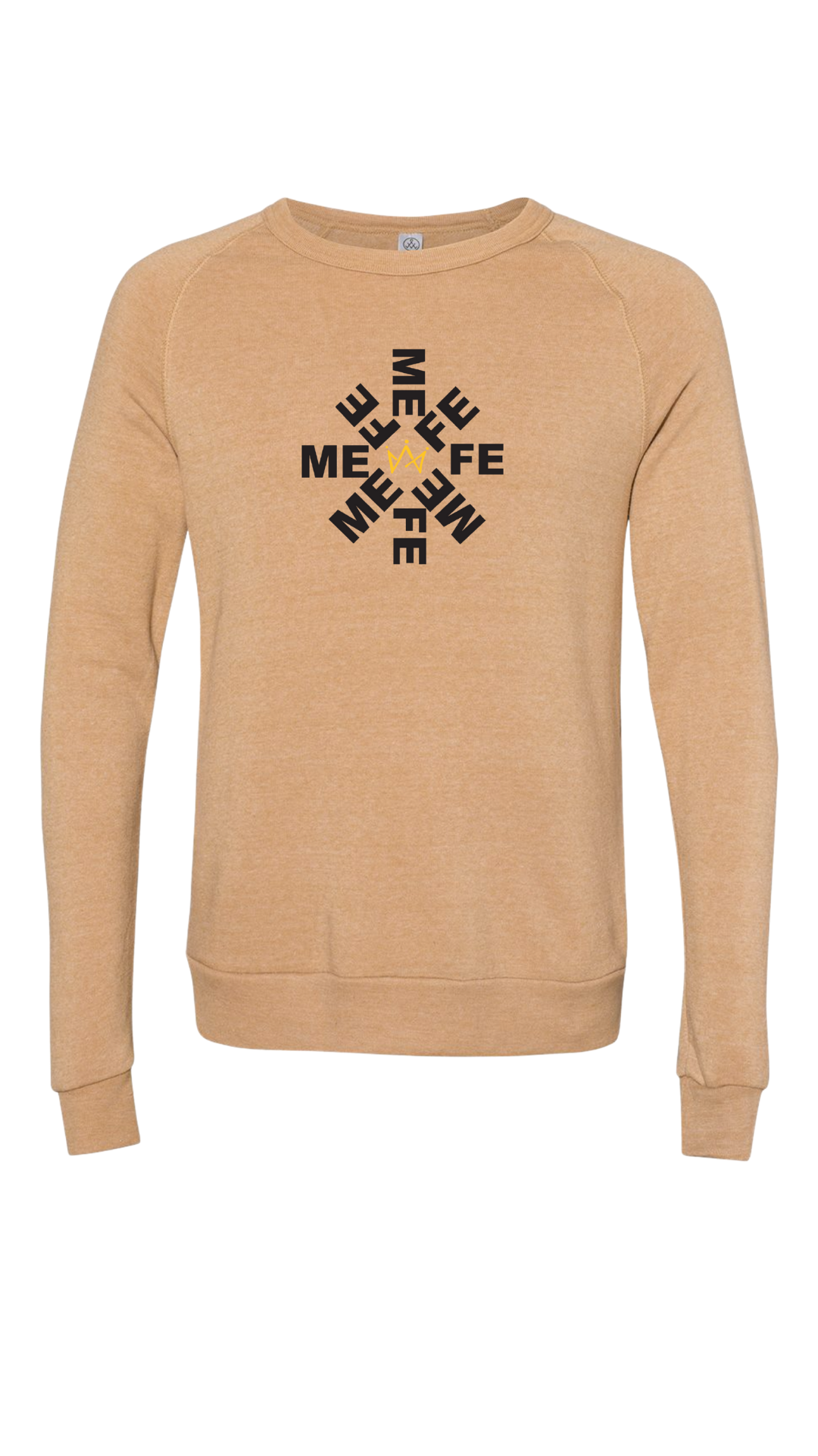 Menfe (Eco-Camel) Wheel Crewneck–Black