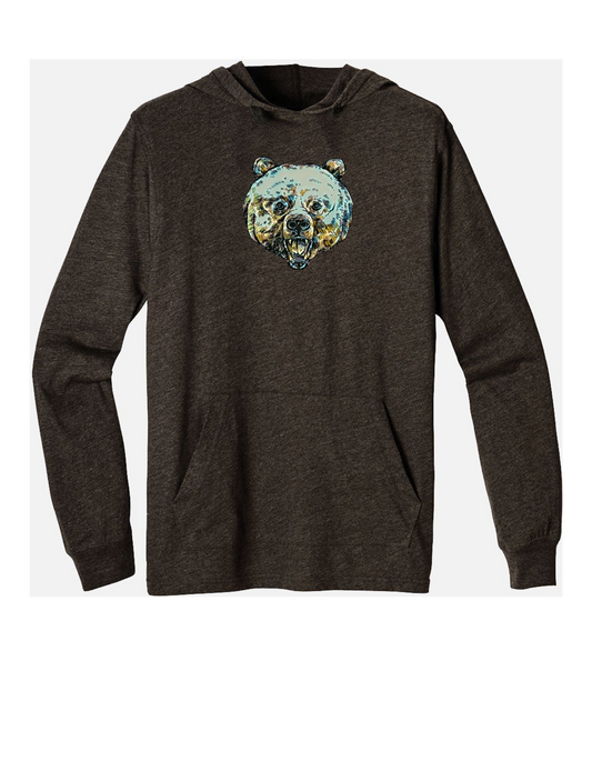 Grizzlies Long Sleeve Hoodie - Charcoal