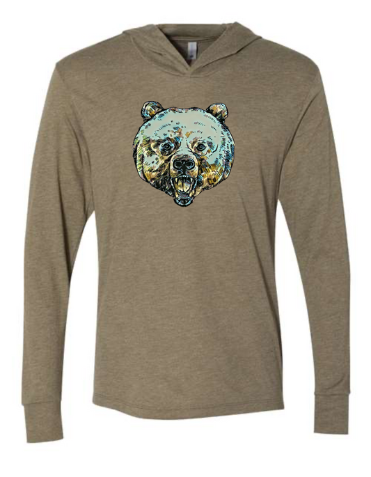 Grizzlies Long Sleeve Hoodie - Military Green