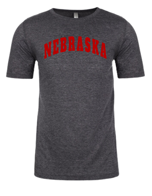 Nebraska - Charcoal Tee