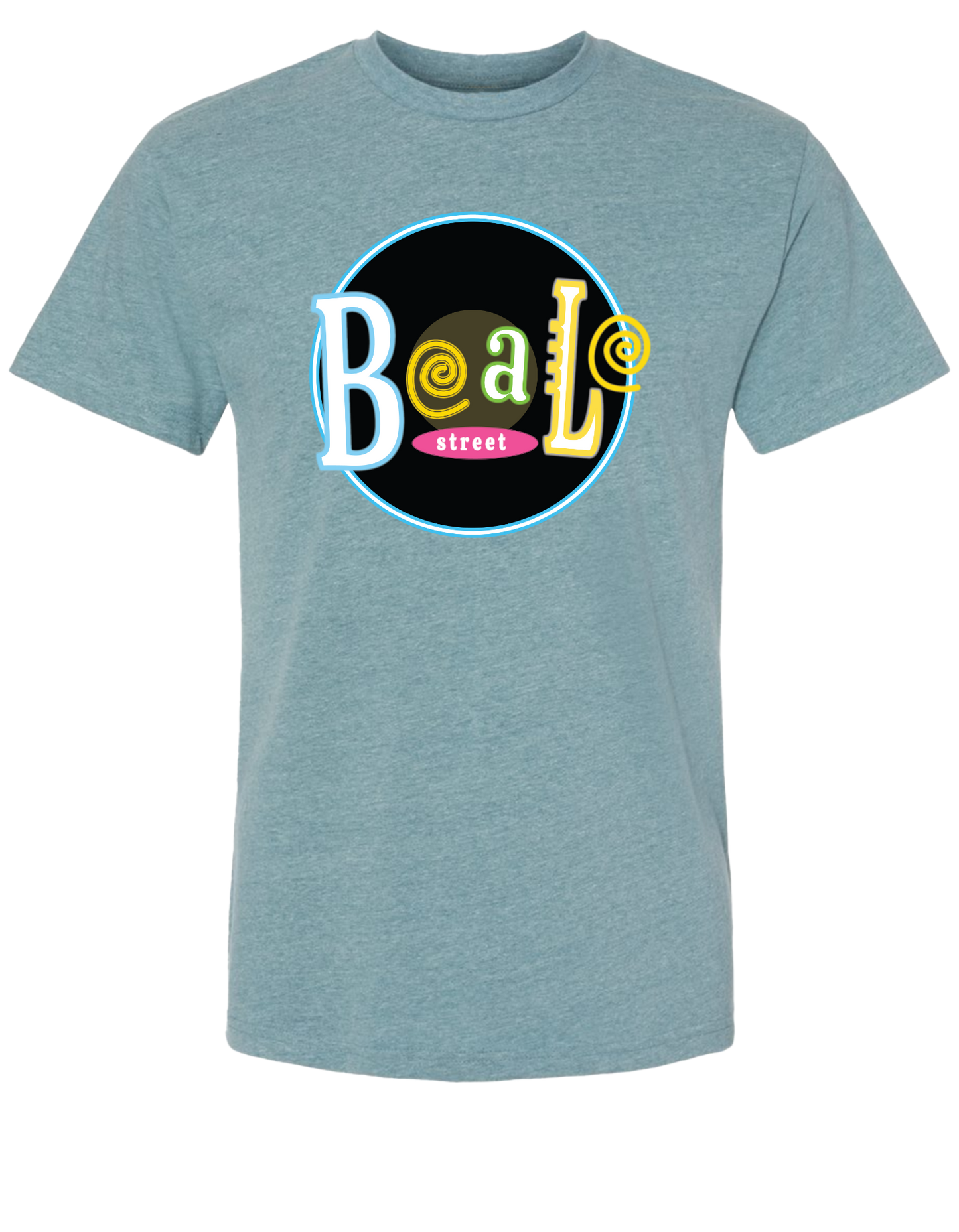 Circle Beale Street T-Shirt - Heather Pacific