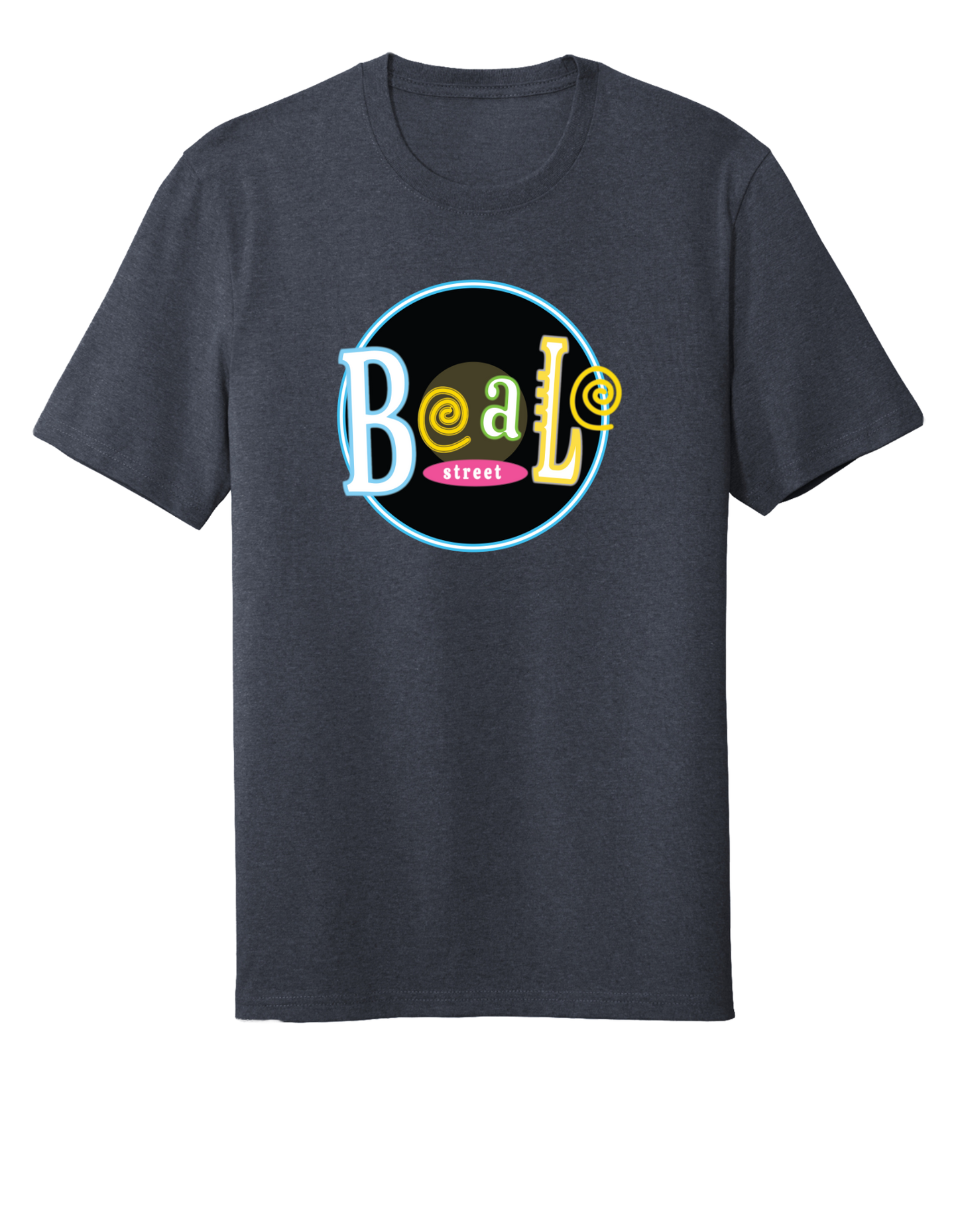 Circle Beale Street T-Shirt - Navy Heather
