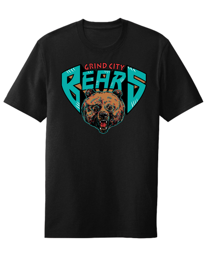 Grind City Bears T-Shirt - Black, Light Heather Grey and Navy Heather