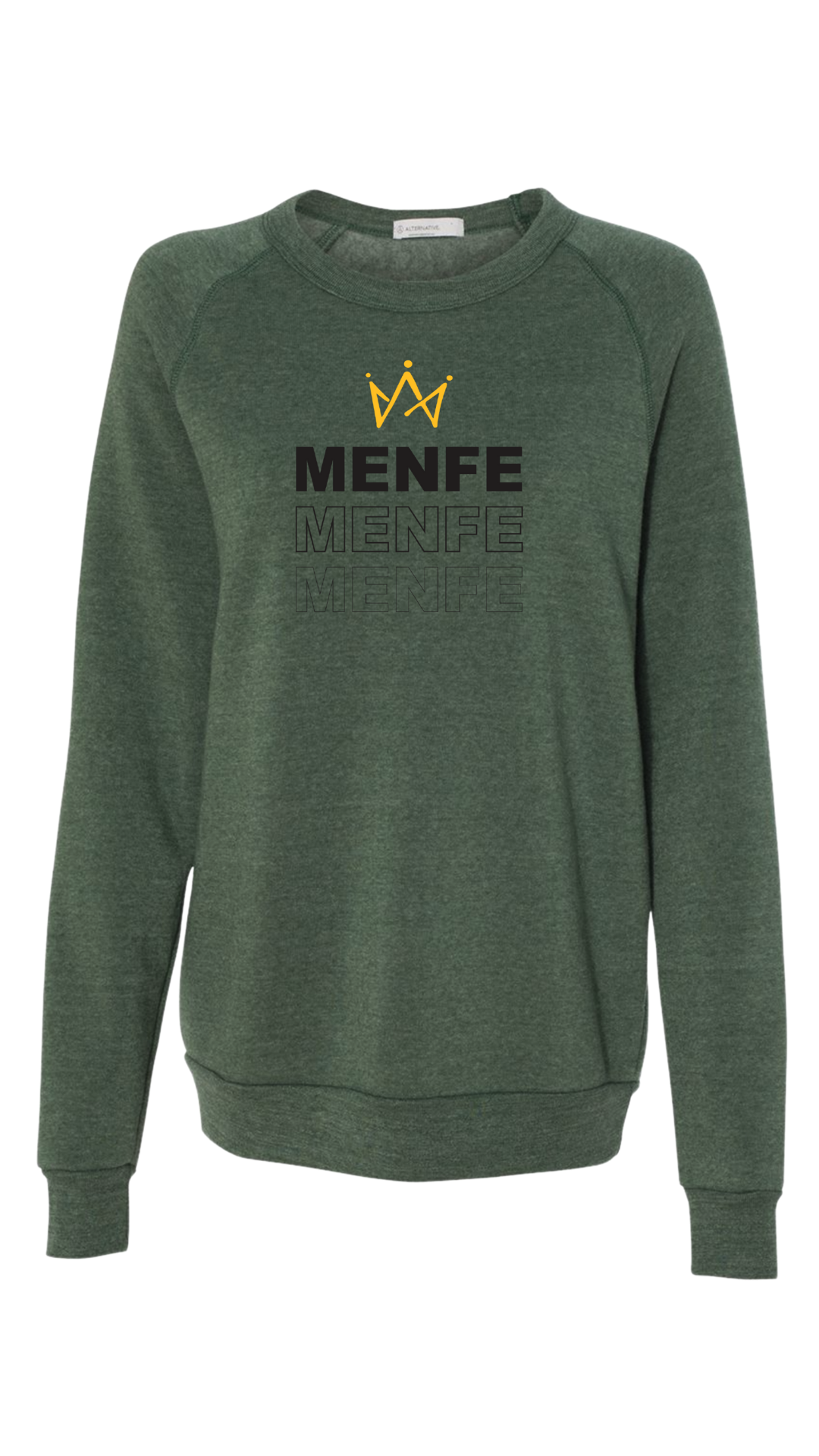 Menfe (Eco-Pine) Fade Crewneck–Black