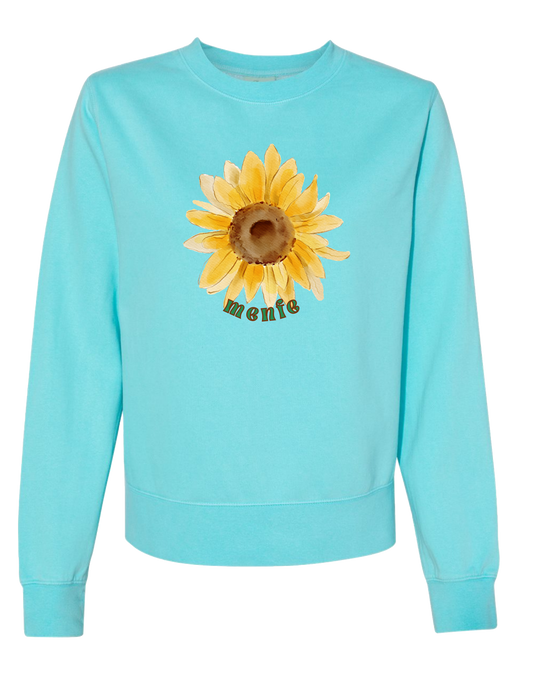 Sunflower Crewneck - Lagoon Blue (Women's)