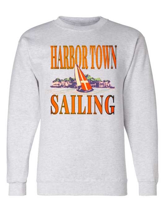 Harbor Town Sailing Crewneck - Silver Grey