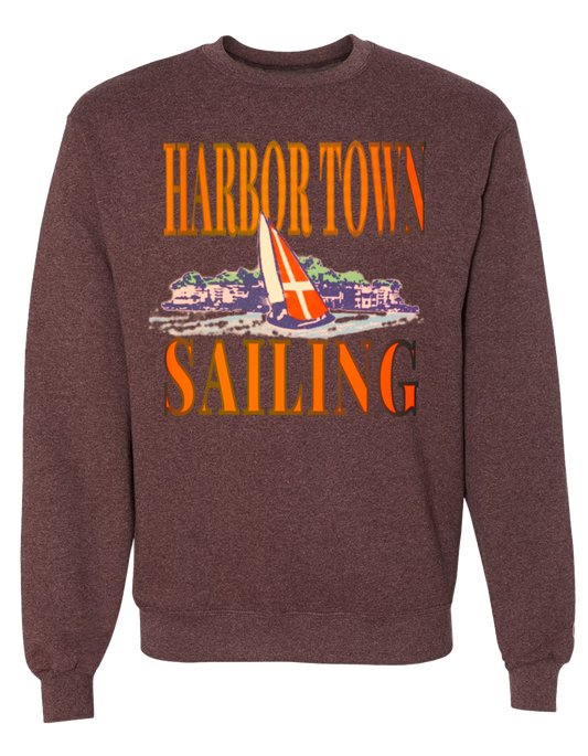 Harbor Town Sailing Crewneck - Maroon Heather