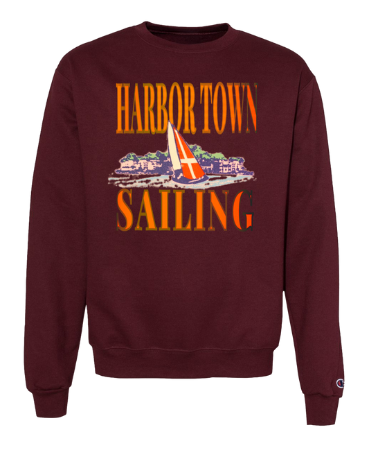 Harbor Town Sailing Crewneck - Maroon