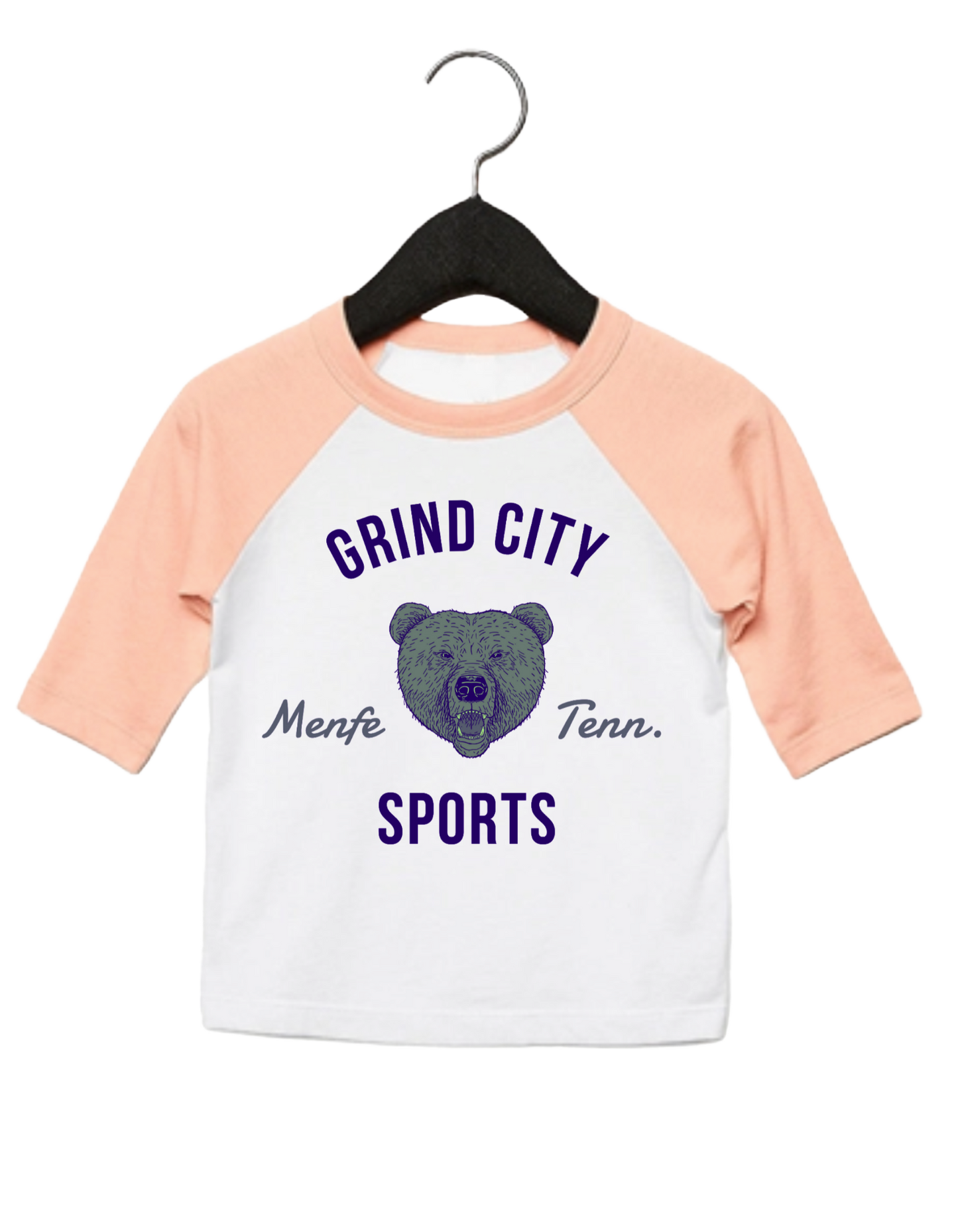 The Grind City Sports - Peach Baseball Tee (Kids)