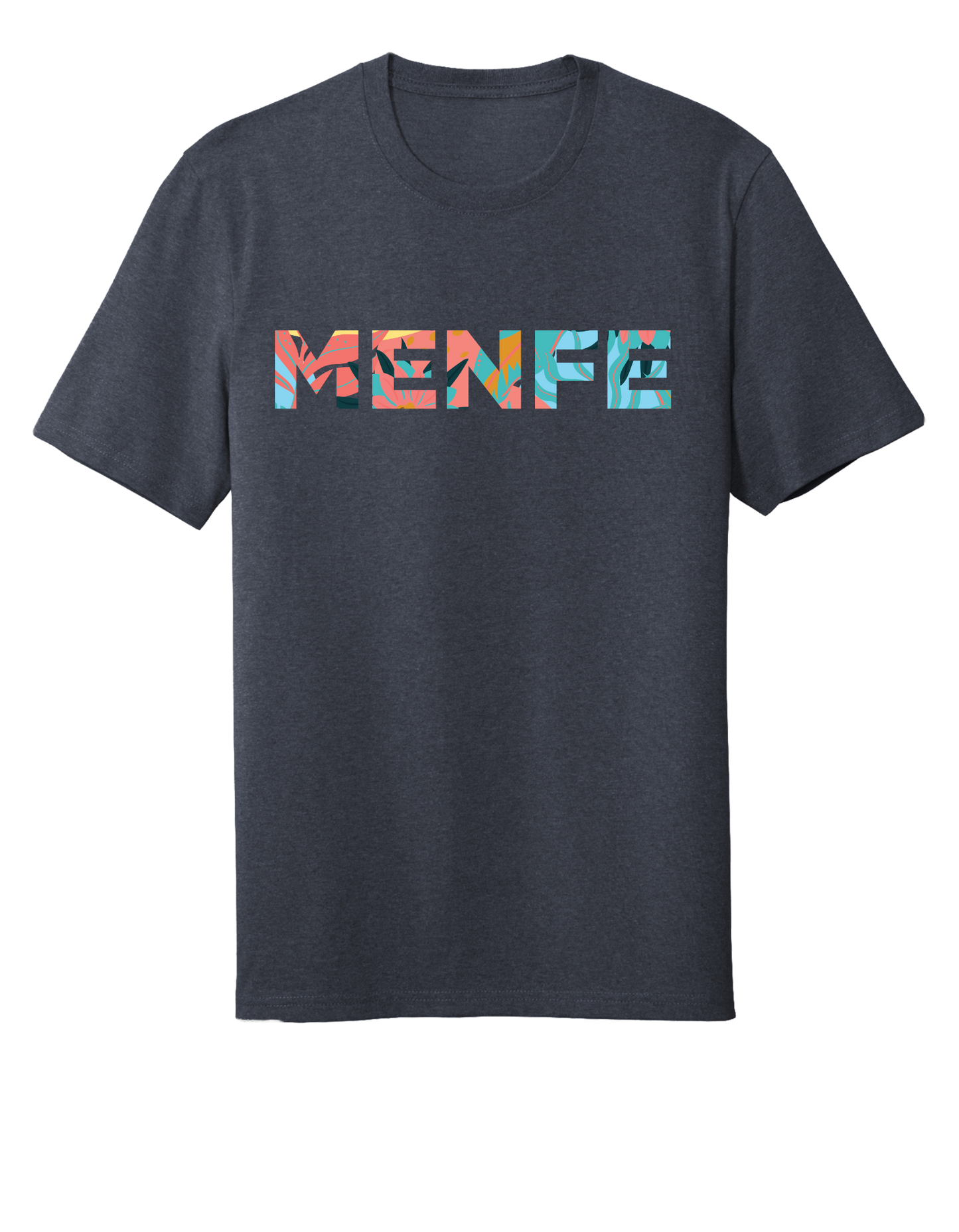Tropical Menfe T-Shirt - Navy Heather