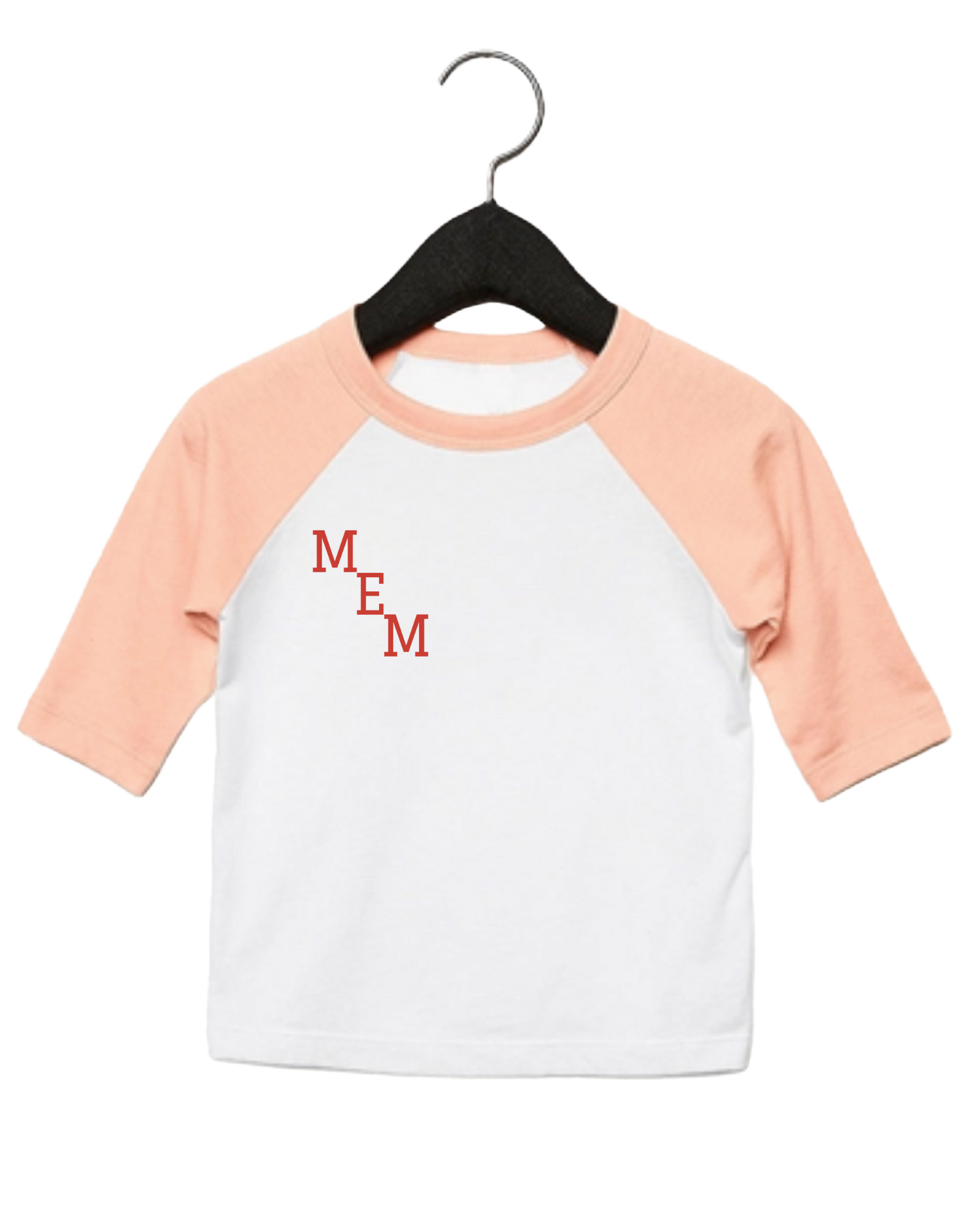 Destination (Pocket) Baseball Tee - Peach (Kids)