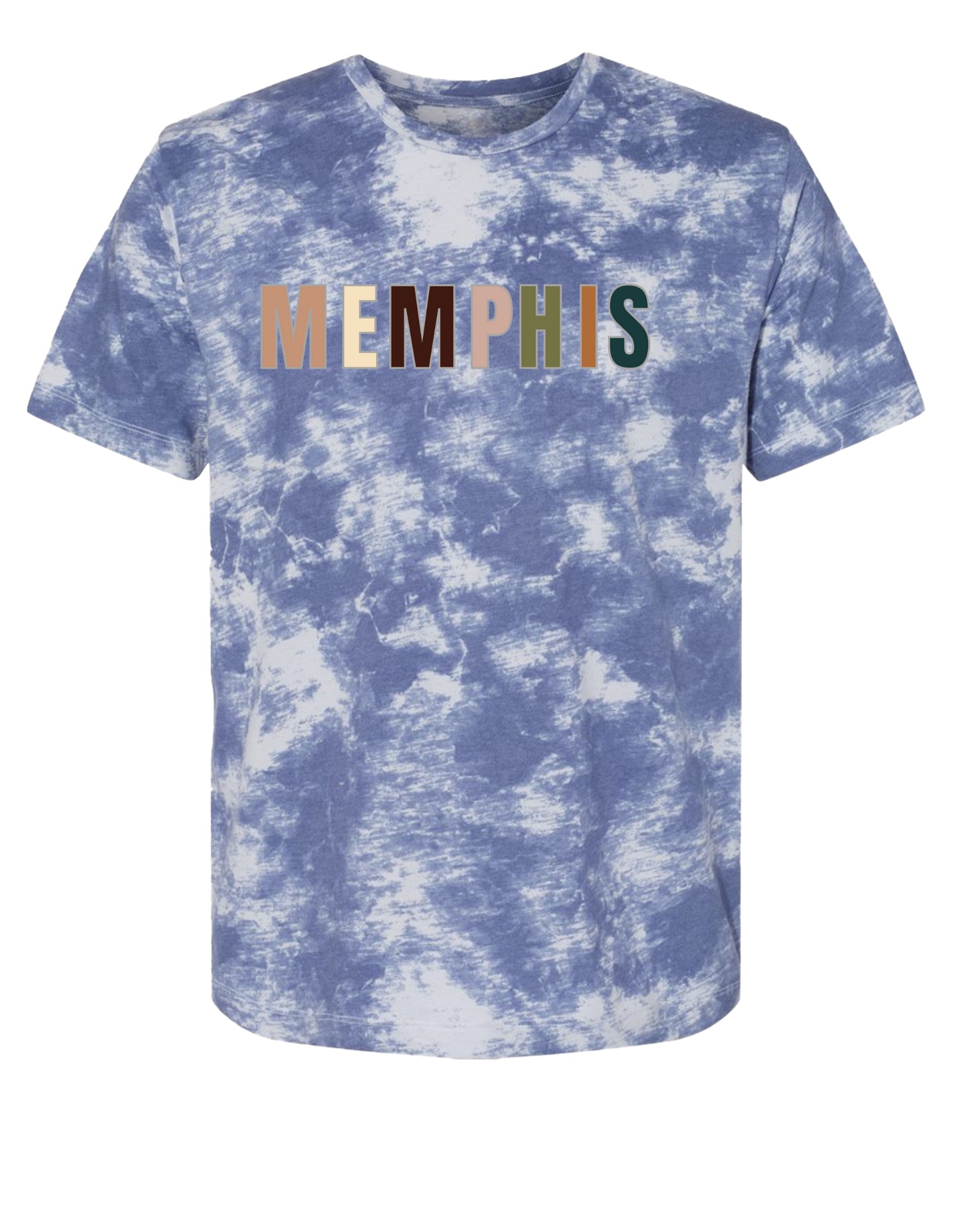 All Memphis T-Shirt - Blue Tie Dye