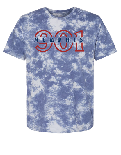 The 901 T-Shirt - Blue Tie Dye