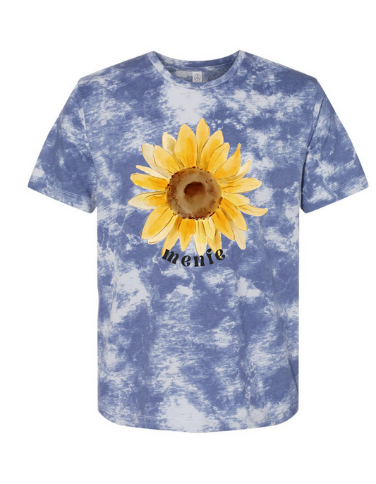 The Sunflower T-Shirt Blue Tie Dye