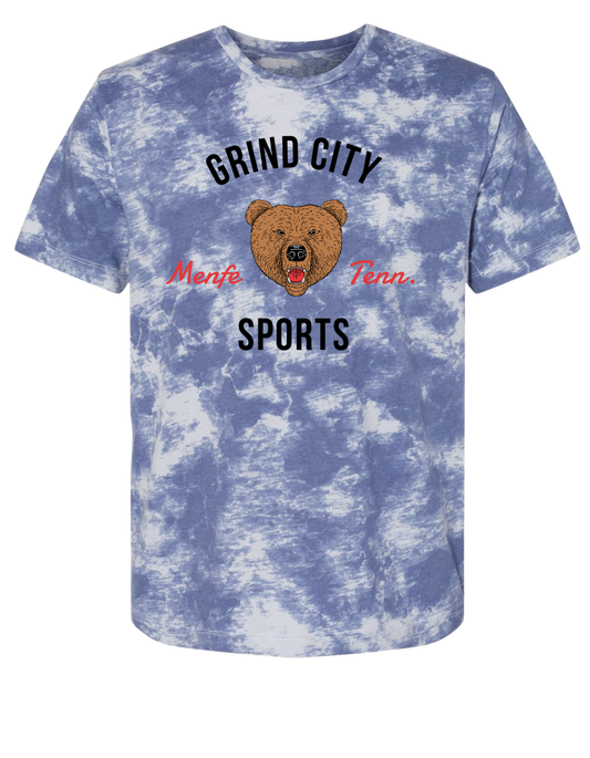 The Grind City Sports T-Shirt - Blue Tie Dye