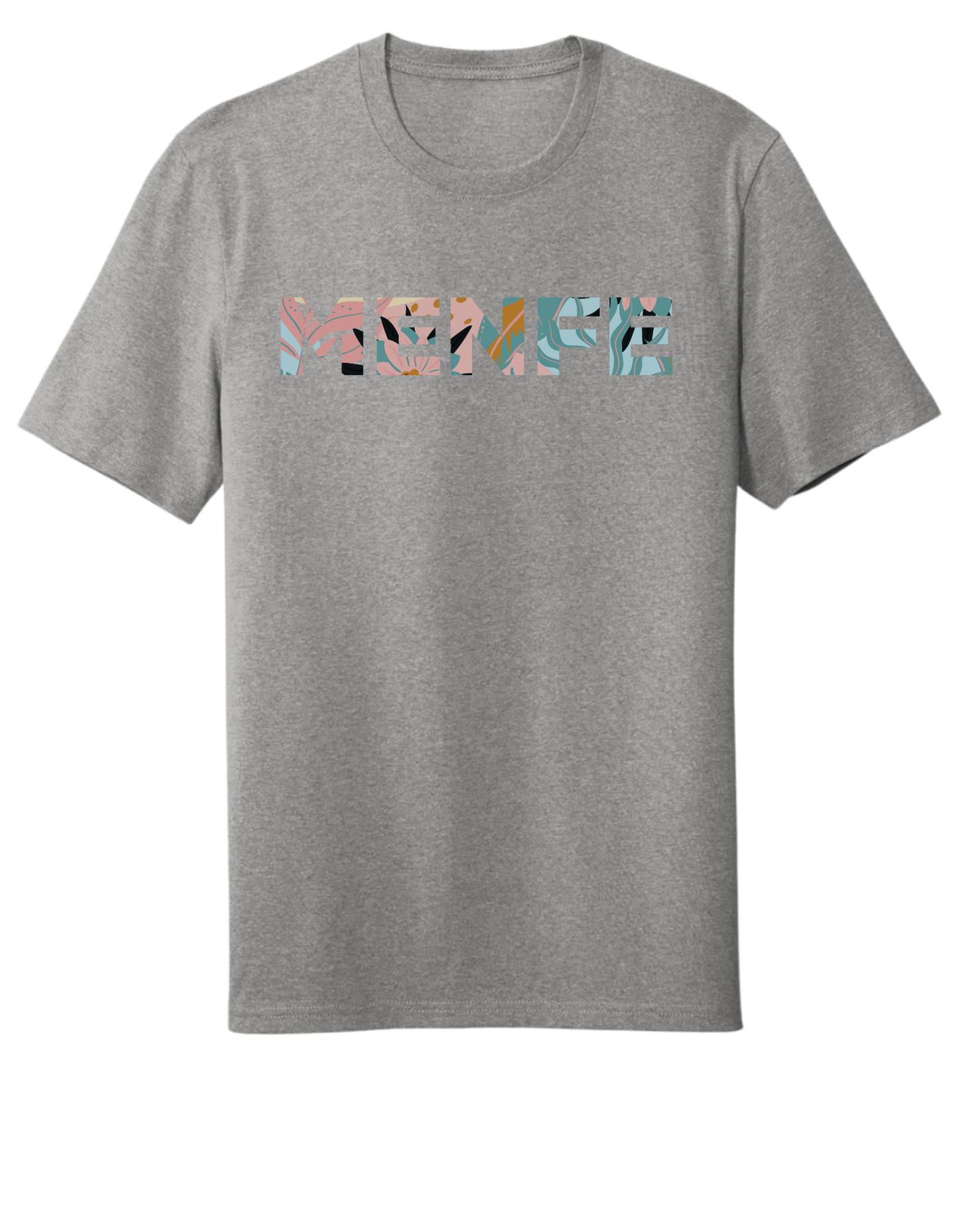 Tropical Menfe T-Shirt - Light Heather Grey