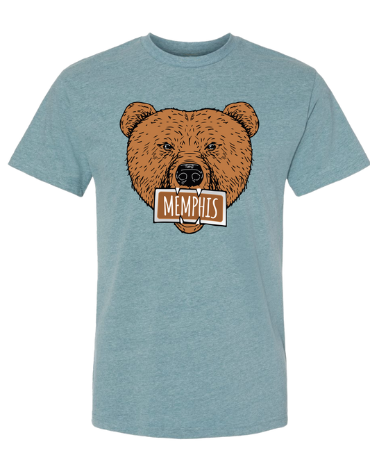 The Grizz Bear T-Shirt - Heather Pacific