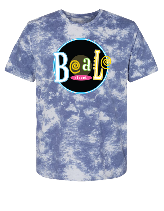 Circle Beale Street T-Shirt - Blue Tie Dye