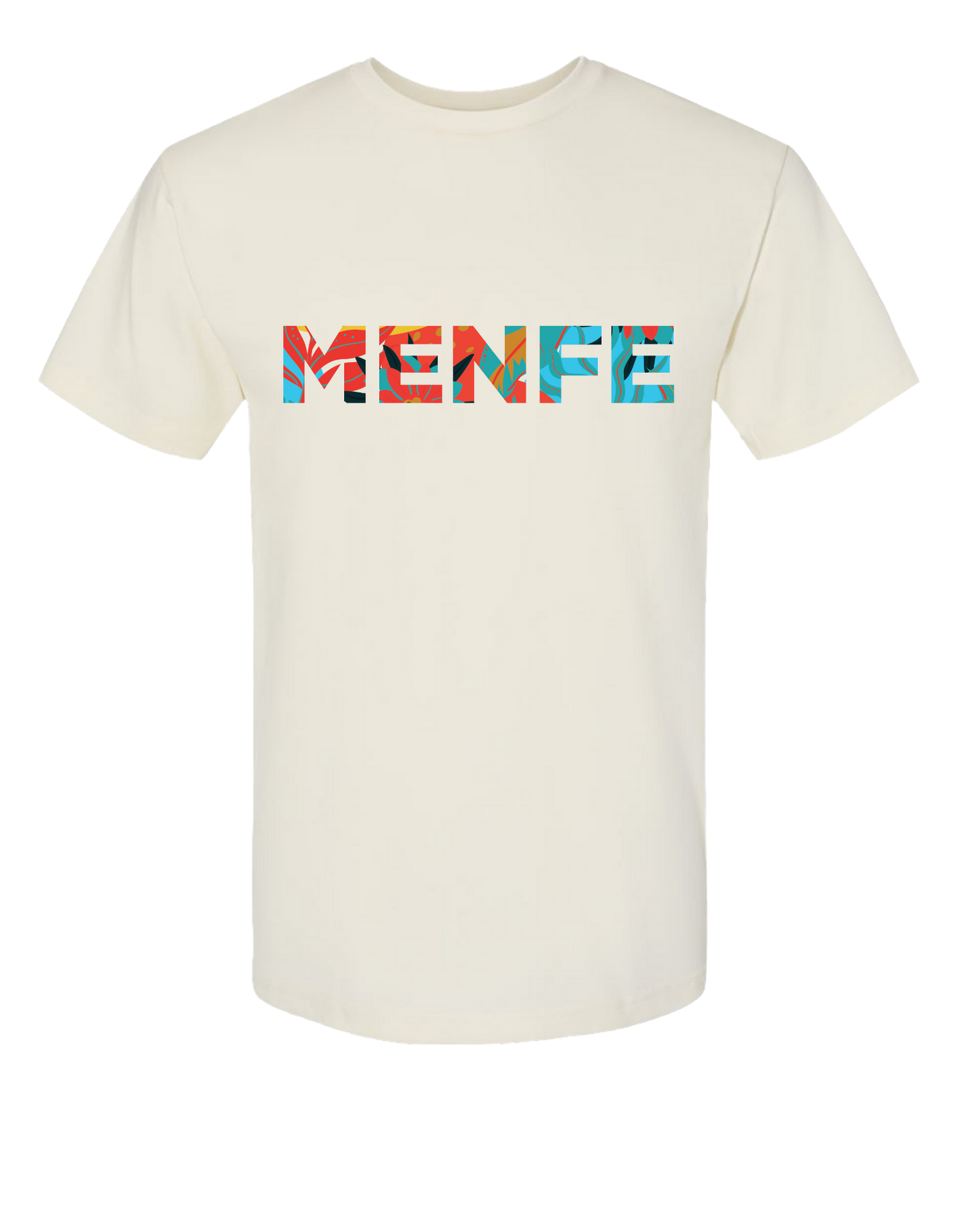 Tropical Menfe T-Shirt - Natural