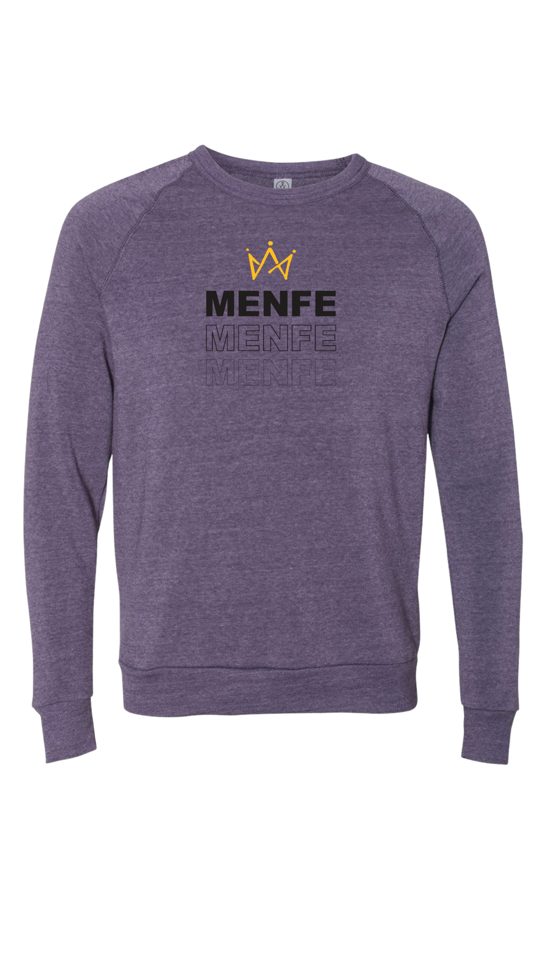 Menfe (Eco-Purple) Fade Crewneck–Black