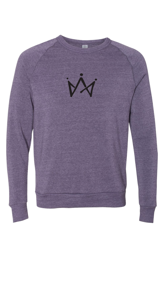 Menfe (Eco-Purple) Crown Crewneck–Black