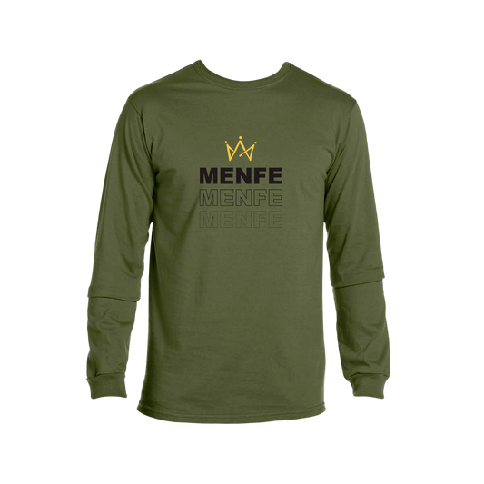 Menfe (Olive) Fade Longsleeve–Black