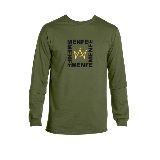 Menfe (Olive) Square Longsleeve–Black