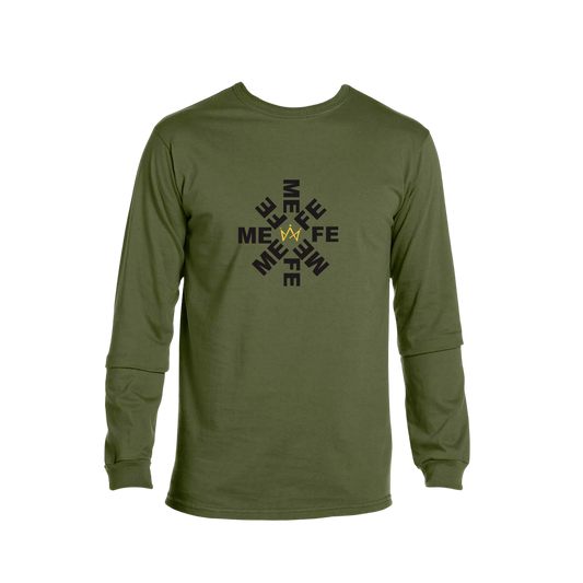 Menfe (Olive) Wheel Longsleeve–Black