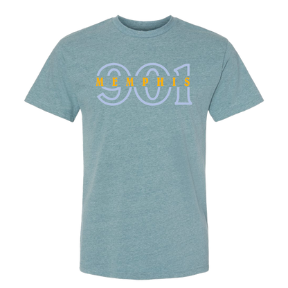 901 T-Shirt - Heather Pacific