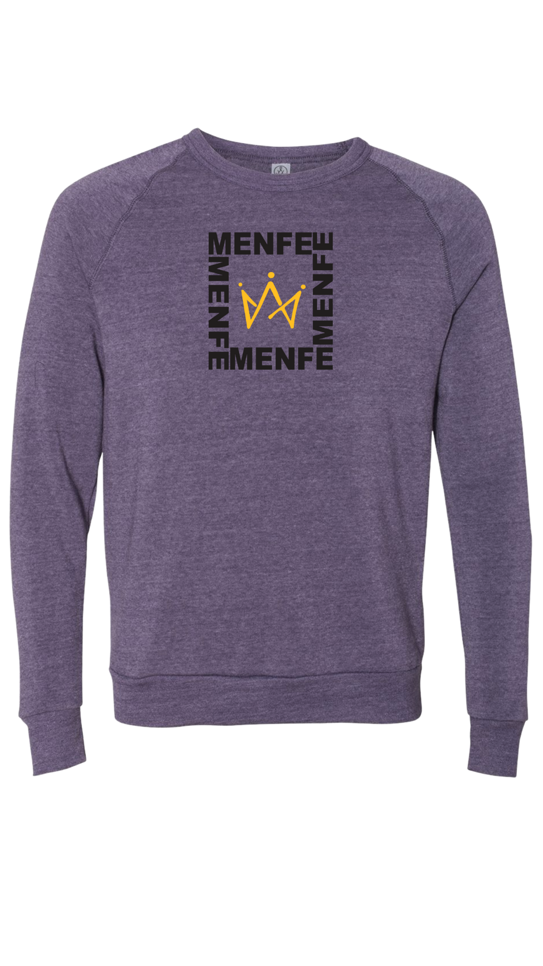 Menfe (Eco-Purple) Square Crewneck–Black
